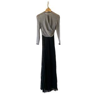 Barbara Casasola Sheer Pleated Maxi Dress